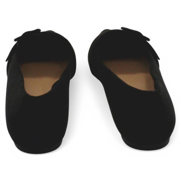 Journee Collection Women's Audrey Buckle Pointed Toe Ballet Flats - Black - Picture 8 of 8